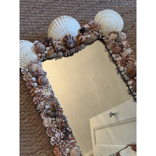 Antique Mirror With Shells For Sale - Image 4 of 12