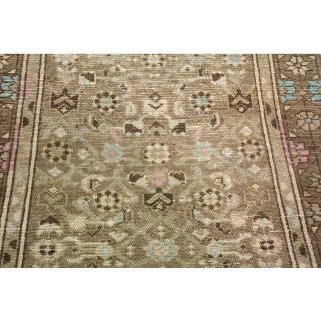 Turkish Vintage Turkish Hand Knotted Wool Rug, 2'9"x9'5" For Sale - Image 3 of 4