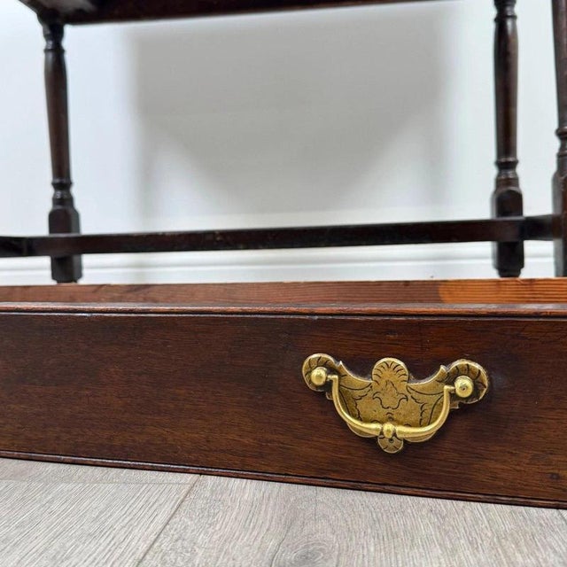Antique English Oak Side Table, 1700s For Sale - Image 11 of 12
