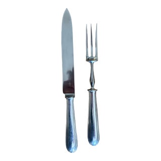Christofle Carving Set | Mid-19th Century Silverplate | CC Hallmark 1844–1862 For Sale