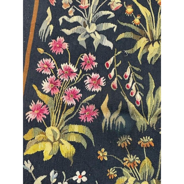 Mid-Century French Aubusson Tapestry Mille Fleurs, 1920s For Sale - Image 6 of 18