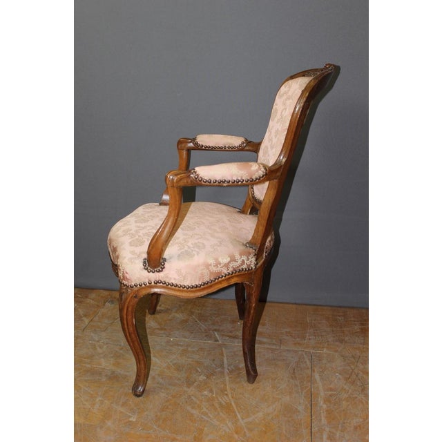 Wood Louis Xv Armchair in Beech For Sale - Image 7 of 13