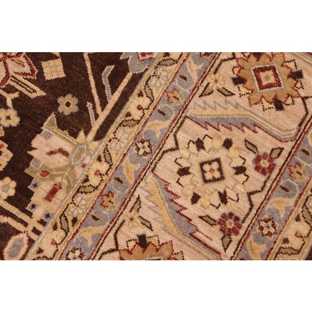 Textile Boho Chic Brown/Beige Wool Rug - 8'1'' X 9'8'' For Sale - Image 7 of 10