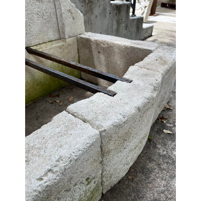 French Country Mians, Small Arched Limestone Wall Fountain From Provence, France For Sale - Image 3 of 13