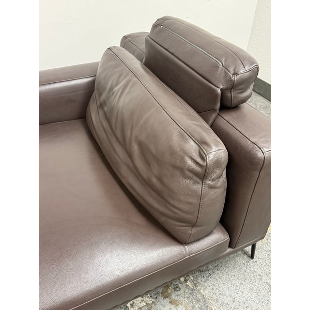 Nicoline Nicoline Italia Strauss Leather Chaise For Sale - Image 4 of 12