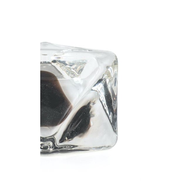 Glass triangular ashtray is a wonderful glass decorative object, realized during the 1970s. Very elegant glass ashtray...