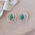 Diamond Emerald Earrings 14k White Gold 2.16 TCW Certified For Sale In New York - Image 6 of 15