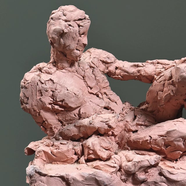 Vintage Neo-Expressionist/Brutalist Male Figurative Clay Sculpture For Sale In Philadelphia - Image 6 of 11