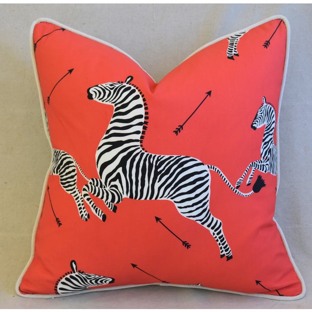 Scalamandre Iconic Zebra & Velvet Feather/Down Pillow 20" Square Chairish
