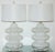 Mid-Century Modern Carlo Nason Vintage Murano Glass Table Lamps in Clear and White - a Pair For Sale - Image 3 of 10