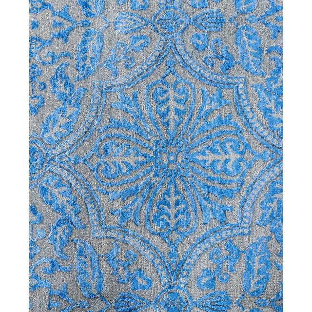 Traditional Ikat, One-of-a-Kind Hand-Knotted Area Rug - Beige, 8' 2" x 10' 0" For Sale - Image 3 of 8