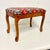 1970s Mid-Century Boho Chic Folk Art Needlepoint Stool Bench. For Sale - Image 6 of 14