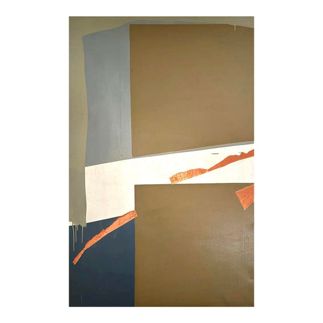 Barbara Beck 1965 Mid Century Large Scale Abstract Oil Painting on Canvas - Unframed For Sale