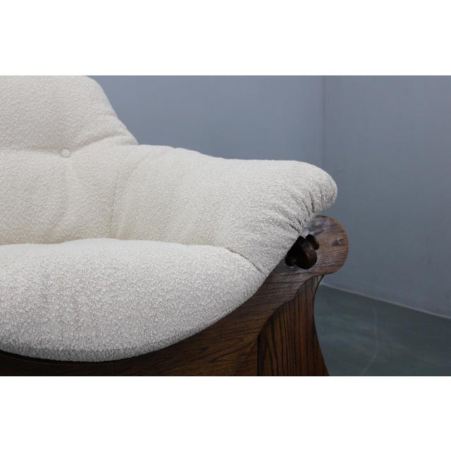 Brutalist Oak Armchairs, Czechoslovakia, 1970s, Set of 2 For Sale - Image 10 of 17