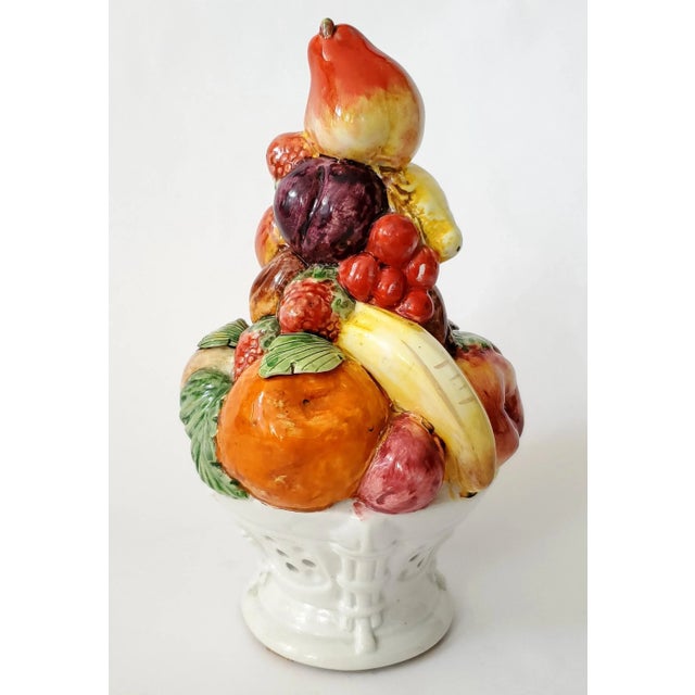Majolica Topiary Trompe l'Oeil Fruit Lemons Grapes Bananas For Sale - Image 4 of 12