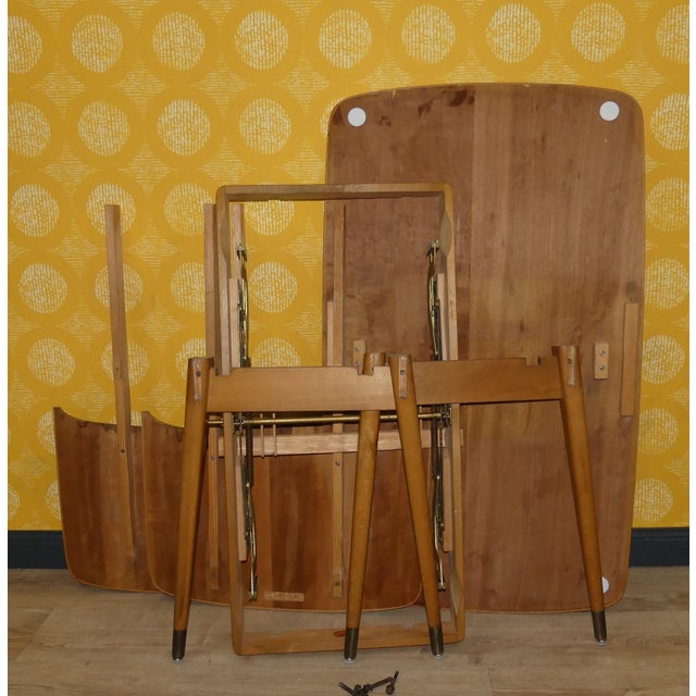 Mid-Century Modern Mufuti Extendable Table in Light Wood, 1960s For Sale - Image 3 of 14