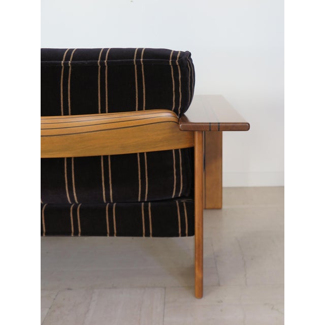 Wood Vintage Italian Artona Chair in Wood and Velvet by Afra & Tobia Scarpa for Maxalto, 1970s For Sale - Image 7 of 17