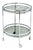 Vintage Side Table or Liquor Trolley in Chrome-Plated Iron and Glass, Spain, 1970s For Sale