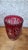 Large Cut Crystal Vase with Ruby ​​Red Overlay, Central Europe, 1950s For Sale - Image 8 of 10