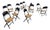 Folding Chairs from Clarin Corporation, USA, 1920s, Set of 12 For Sale