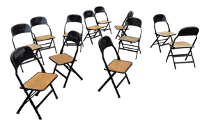 Folding Chairs from Clarin Corporation, USA, 1920s, Set of 12