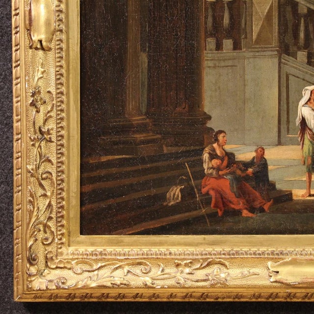 Italian Artist, Architectural Capriccio, 1660, Oil on Canvas For Sale - Image 10 of 16