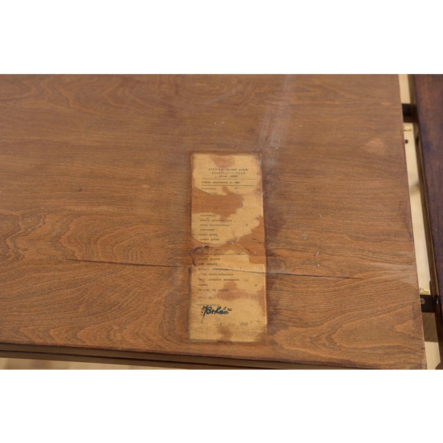 Mid-Century Walnut Dining Table by Bohumil Landsman for Jitona, Former Czechoslovakia, 1960s For Sale - Image 17 of 18