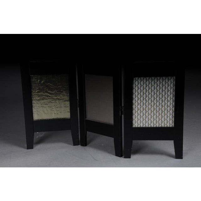 Multi-Colored Ebonized Room Divider For Sale - Image 17 of 18
