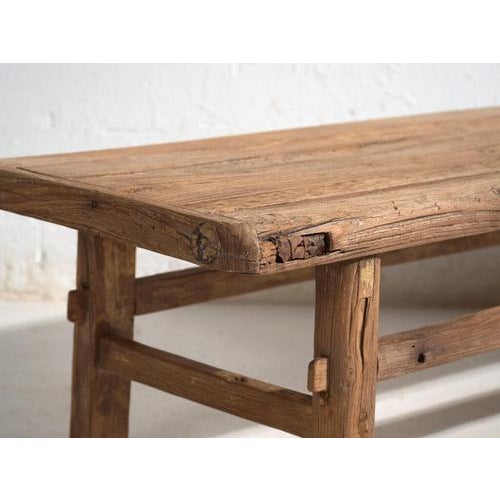 Antique Chinese Qing Dynasty Kang Table in Pine For Sale - Image 9 of 10