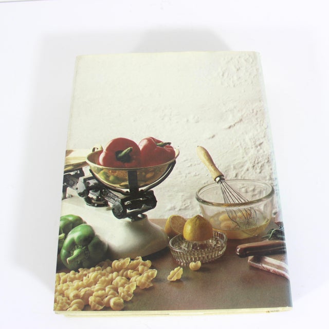 Farmhouse 1982 the Complete Cookery Encyclopedia Cream Linen Hardcover Gold Lettering Vintage Cookbook For Sale - Image 3 of 9