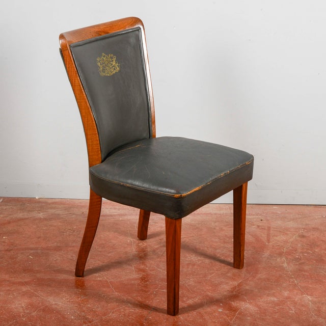 Leather Chair with Printed Logo by W.D.F. Grubb, 2000s For Sale - Image 11 of 18