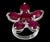15 Carat Treated Ruby Big Flower Cocktail Ring in 18 Karat White Gold For Sale - Image 17 of 18