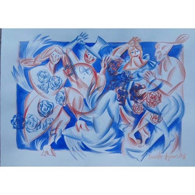 Veronika Isaeva-Agenos Then we dance Gouache and pencil on paper signed Dimensions: 30x40 This piece is attributed to the...