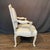 Linen 19th Century Updated Painted Louis XV Armchairs or Fauteuils -a Pair For Sale - Image 8 of 13