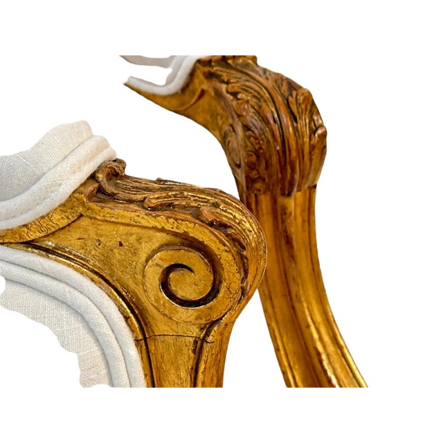 Late 19th Century Pair Antique French Louis XV Style Bergère Chairs For Sale - Image 4 of 10