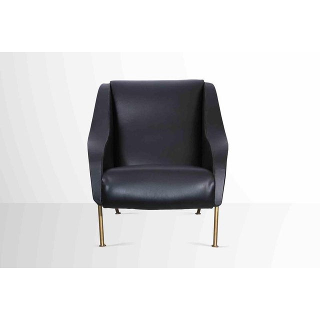 Vintage Leather Armchair, 1950s For Sale - Image 3 of 7