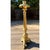 Traditional Antique Church Altar Brass Mary Joseph Jesus 12" Fluted Stem Tripod Candlestick For Sale - Image 3 of 10