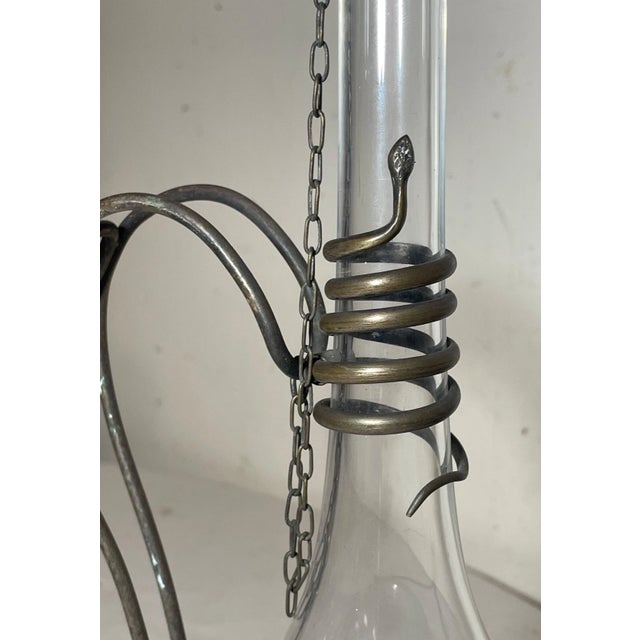 Up for sale is a wonderful antique Egyptian themed 19th century bronze and blown glass claret decanter. This lovely...