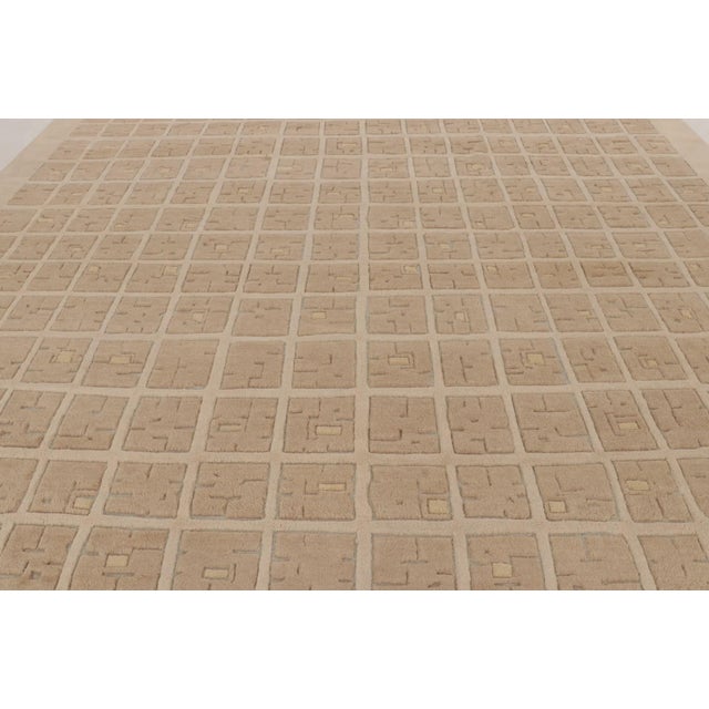 2020s Rug & Kilim’s Oversized Scandinavian Style Rug With Textural High-Low Grid For Sale - Image 5 of 11