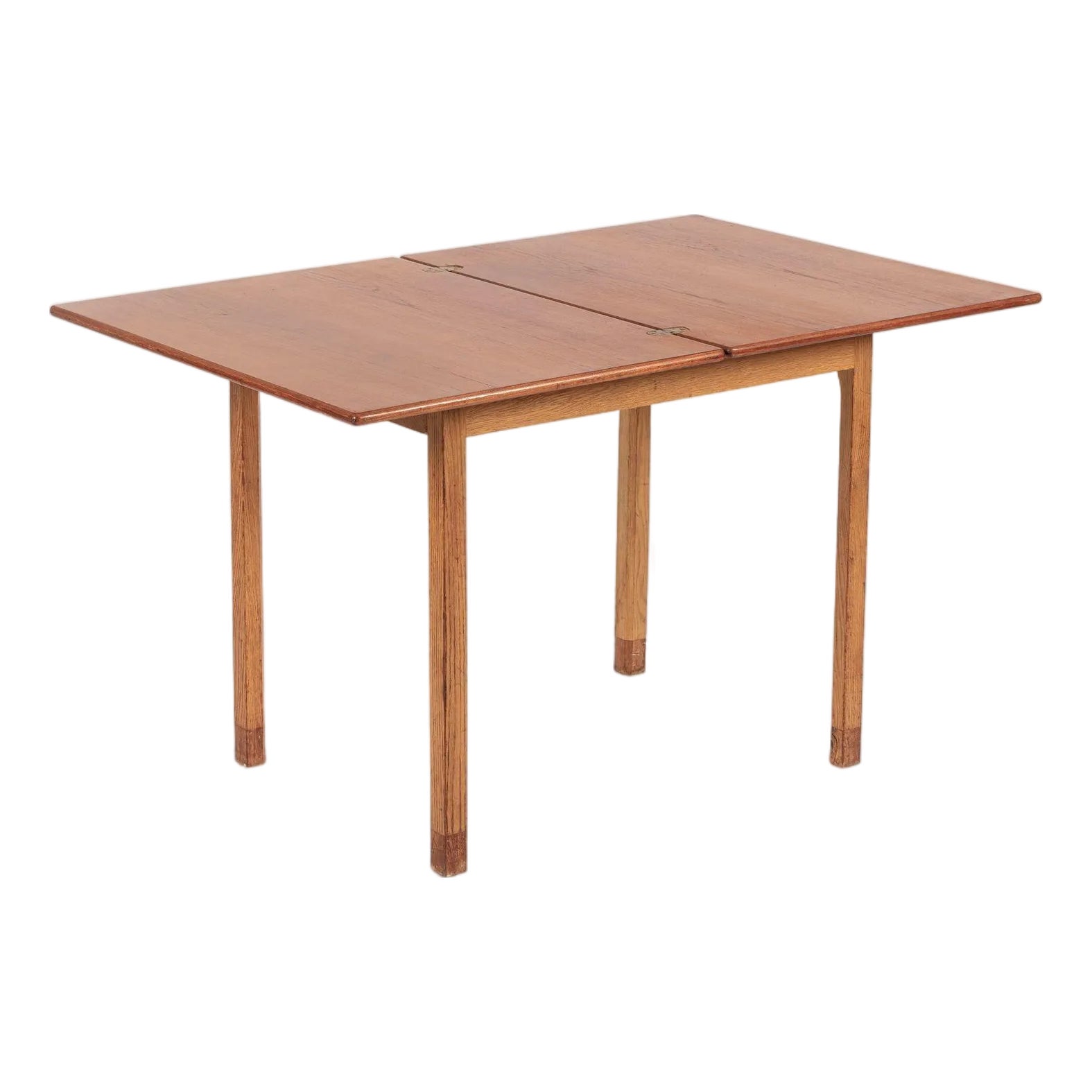 Mid-Century Danish Small Wood Extendable Dining or Game Table by SKM ...