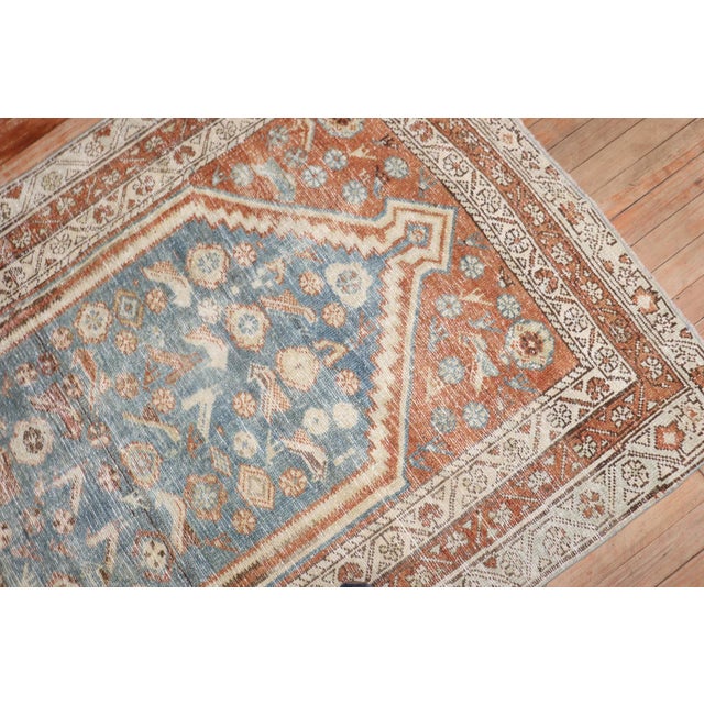 Rustic Early 20th Century Rustic Persian Malayer Rug - 3'10" x 6'5" For Sale - Image 3 of 5