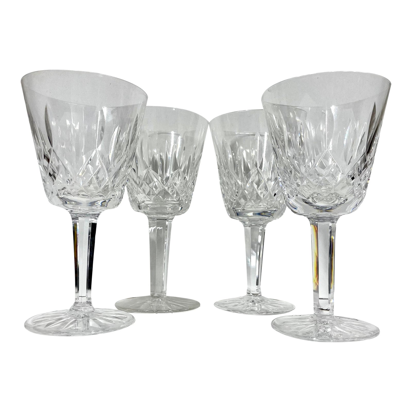 1950s Vintage Waterford Crystal Lismore Wine Glasses Set of 4 Chairish