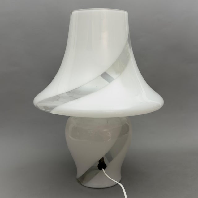 1970s Large Modern Mushroom Table Lamp in Murano Glass from De Majo, 1970s For Sale - Image 5 of 12