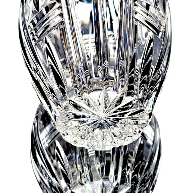 Fifth Avenue Accents Crystal Cut Glass Vase For Sale - Image 4 of 11
