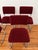 Bauhaus Vintage Burgundy Ribbed Velvet Chrome Cantilever Dining Chairs, Set of 4 For Sale - Image 3 of 9
