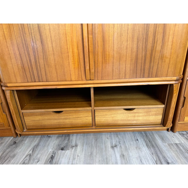 Late 20th Century Mid-Century Modern Danish Teak Wall Unit/Hutch/Entertainment Center For Sale - Image 5 of 14