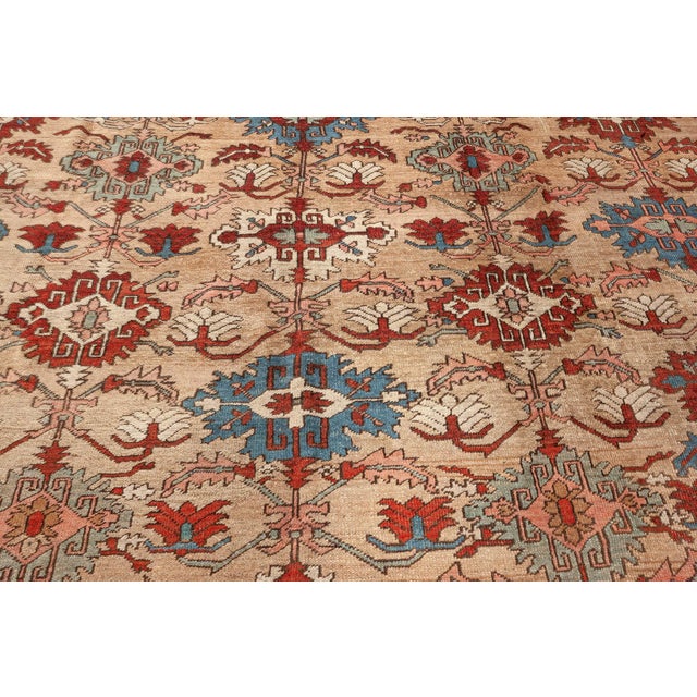 Red 1920s Persian Heriz Rug For Sale - Image 8 of 10