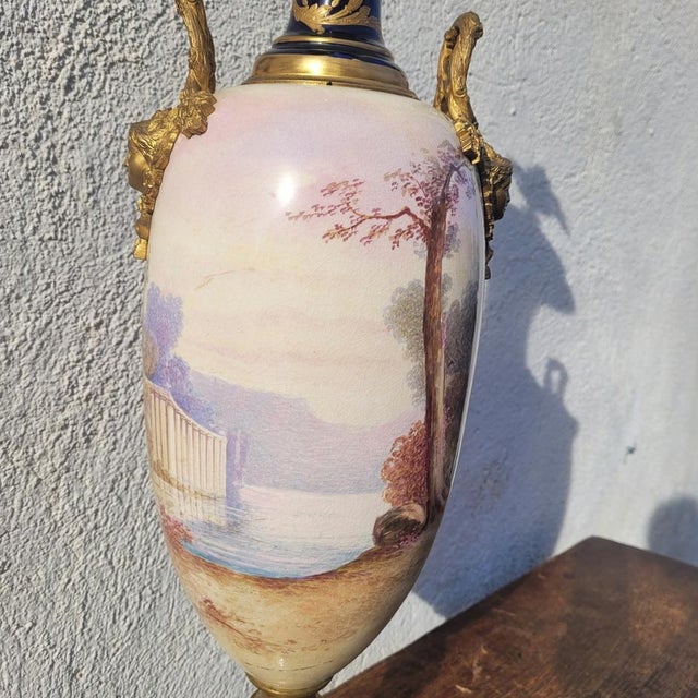 Large 19th Century Vase in Porcelain and Bronze For Sale - Image 16 of 18