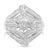 .925 Sterling Silver 1-1/8 Cttw Round & Baguette Diamond 'Flower & Fern' Cluster Cocktail Fashion Ring (I-J Color, I2-I3 Clarity) - Size 6 For Sale - Image 4 of 7