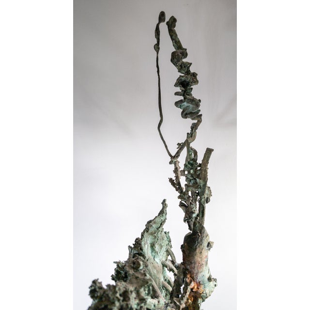 Mid-Century Modernist Abstract Brutalist Verdigris Copper Sculpture Mold of Ant Hill Colony For Sale - Image 12 of 16